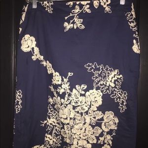 JCrew Floral Pencil Skirt